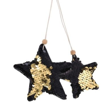 Ялинкова іграшка Duka Sequin Gwiazda 11 см | Золотий/Чорний 2220969 фото - 3
