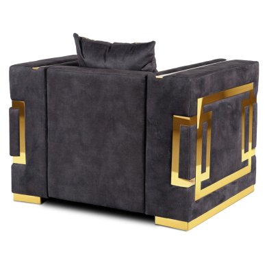 Кресло мягкое Mebel Elit PALLAZO 1S Черный ME.PALLAZO1S/CZ/ZL/V/FW фото - 3