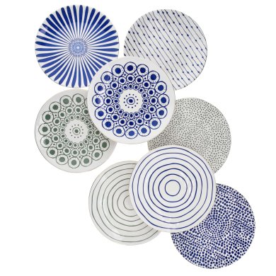 Тарілка Duka SIREN 21 см | Білий / Синій - 2 Тарілка Duka SIREN 21 см | Білий / Синій 1215072 фото - 2