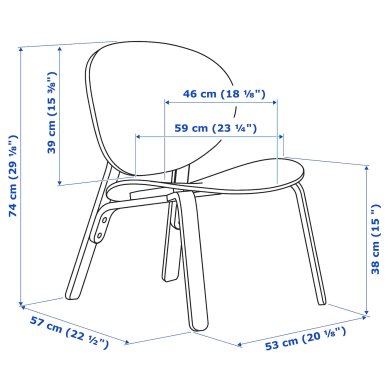 IKEA Кресло FROSET Красный (ИКЕА ФРОСЕТ) 20429604 фото - 5