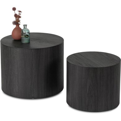 Комплект журнальних столів Mebel Elit LEILA 2 шт Чорний - 2 Комплект журнальних столів Mebel Elit LEILA 2 шт Чорний ME.LEILA/CZ/L фото - 2