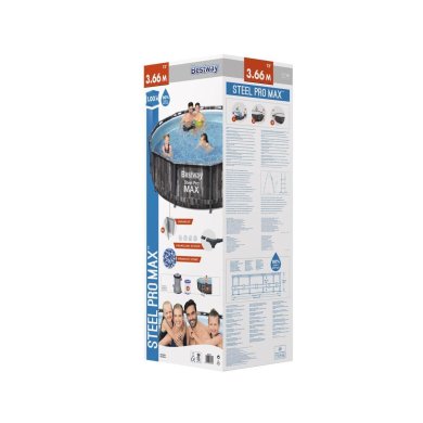 Каркасный бассейн Bestway 5614X STEEL PRO MAX 366x100 см Серый BES5614X фото - 10