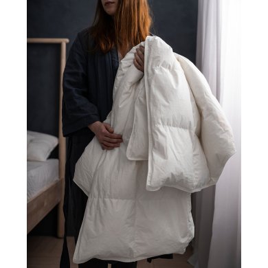 IKEA Одеяло демисезонное FJALLARNIKA 200x200 см Белый (ИКЕА FJÄLLARNIKA) 80459042 фото - 4