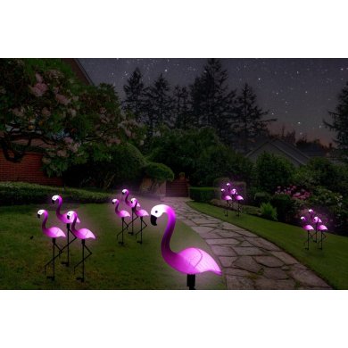 Набір світильників на сонячній батареї Garden Line FLAMINGI 3 шт Фіолетовий - 4 Набір світильників на сонячній батареї Garden Line FLAMINGI 3 шт Фіолетовий SOL6087 фото - 4