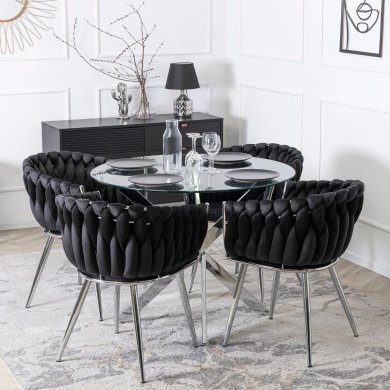 Обідній стілець Mebel Elit SORELLA Welur Чорний ME.SORELLA/CZ/CH/V/K фото - 6