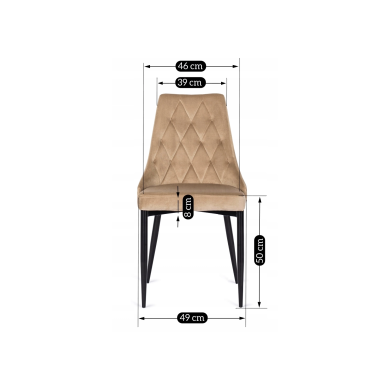 Обідній стілець Mebel Elit CORK Welur Бежевий ME.CORK/BZ/V/K фото - 19