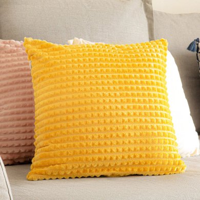 Декоративна наволочка Homla GOFER 45х45 см Жовтий - 4 Декоративна наволочка Homla GOFER 45х45 см Жовтий 200745 фото - 4