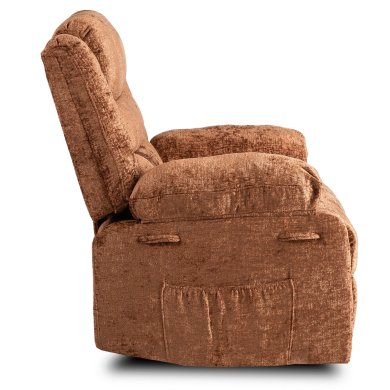Кресло мягкое раскладное с реклайнером Mebel Elit ARTURO Welur Рыжий ME.ARTURO/BR/V/FW фото - 3