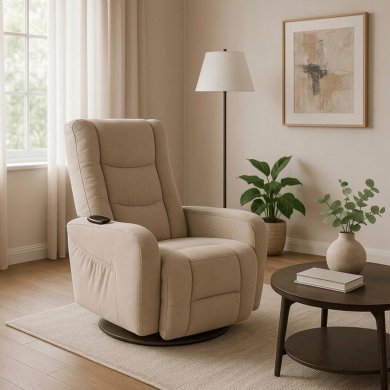 Крісло м'яке розкладне масажне з реклайнером Mebel Elit SPIKE 2 Бежевий ME.SPIKE2/BZ/T/FW фото - 15