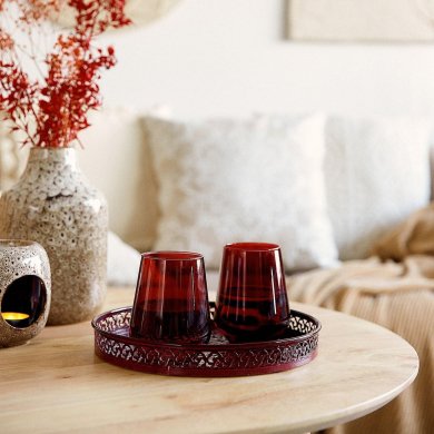 Стакан Homla LOVES WHISPER 400 мл Красный - 4 Стакан Homla LOVES WHISPER 400 мл Красный 227615 фото - 4