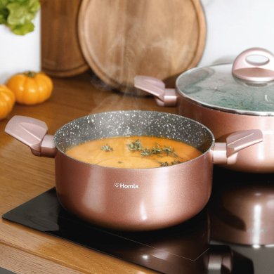 Кастрюля с крышкой Homla ANDORA 20 см | Розовый 213333 фото - 7