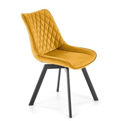 Обідній стілець поворотний Halmar K520 Гірчичний V-CH-K/520-KR-MUSZTARDOWY фото - 3