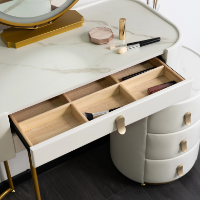 Туалетний стіл Mebel Elit SELENA Marmur Білий - 5 Туалетний стіл Mebel Elit SELENA Marmur Білий ME.SELENA/B/ZL/B фото - 5