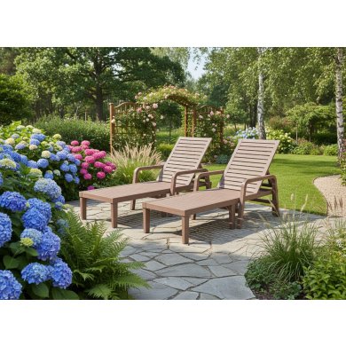 Шезлонг Garden Line ZUM6416 Светло-коричневий ZUM6416 фото - 2