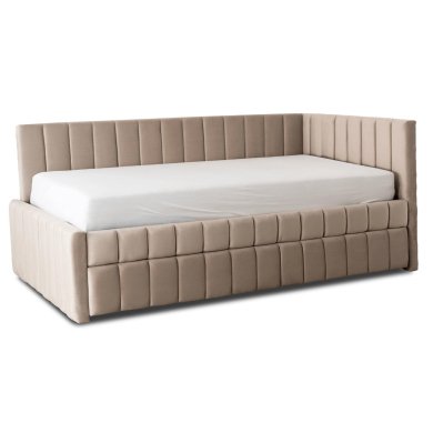Раскладная кушетка Mebel Elit VILLEMO Welur 120x200 см Бежевый ME.VILLEMO/120/90/BZ/V/LOZWYS фото - 2