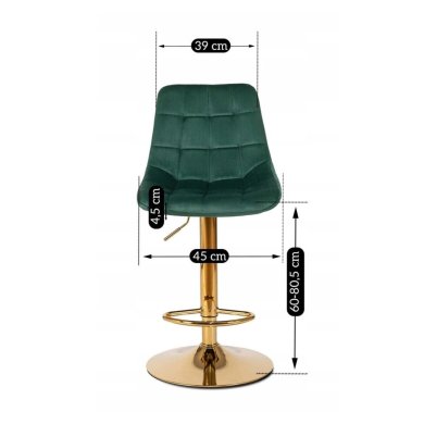 Барний стілець Mebel Elit ARCOS Welur Зелений ME.ARCOS/Z/ZL/V/H фото - 11
