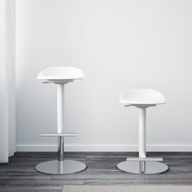 IKEA Барний табурет JANINGE Білий (ИКЕА JANINGE) 70246089 фото - 2