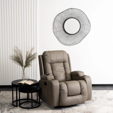 Кресло мягкое раскладное массажное с реклайнером Mebel Elit BOX Серый ME.BOX/P/E/FW фото - 9