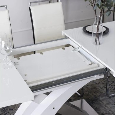 Розкладний обідній стіл Mebel Elit SVEN Білий - 13 Розкладний обідній стіл Mebel Elit SVEN Білий B.SVEN/DC/CZ/S фото - 13