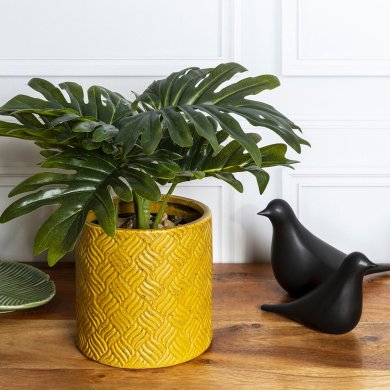 Кашпо Homla SELI 13x13 см | Горчичный - 6 Кашпо Homla SELI 13x13 см | Горчичный 208319 фото - 6