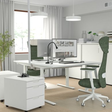 IKEA Письмовий стіл MITTZON Білий (ИКЕА МИЦОН) 99513954 фото - 7