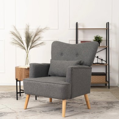 Кресло мягкое Mebel Elit BUNNY Темно-серый ME.BUNNY/CP/DK/T/FW фото - 7