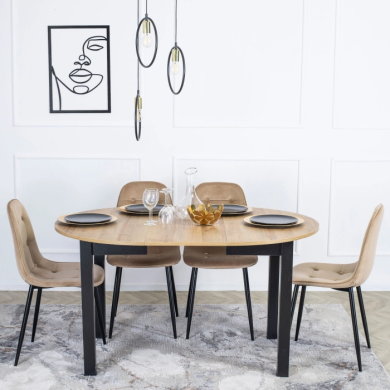 Обеденный комплект мебели Mebel Elit HARRY ARIS | Дуб ривьера / Черный / Бежевый - 15 Обеденный комплект мебели Mebel Elit HARRY ARIS | Дуб ривьера / Черный / Бежевый HARRY/DR/CZ/S/ARIS/BZ/V/Z4/K фото - 15