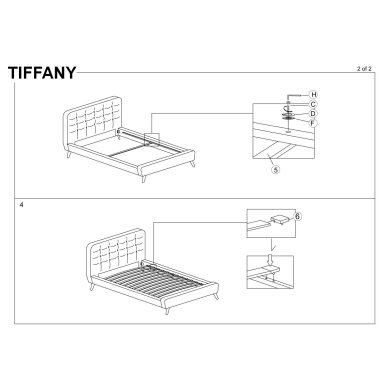 Кровать Signal Tiffany | 90х200 / Серый / Дуб TIFFANY90SZ фото - 2