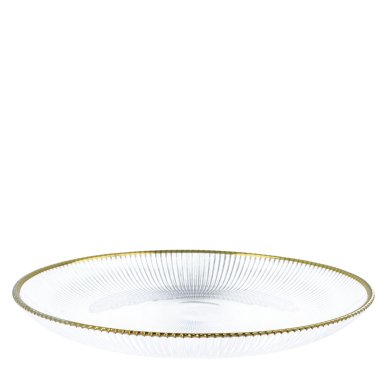 Тарілка Homla MEGALO 31 см | Прозорий / Золотий 200888 фото - 2