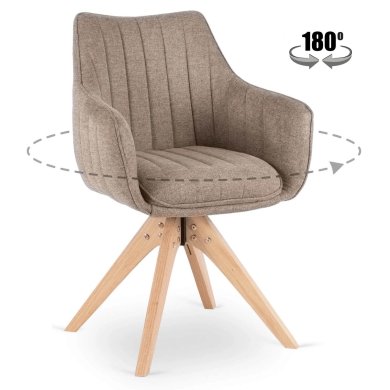 Обідній стілець поворотний Mebel Elit LEMON Бежевий ME.LEMON/BZ/T/K