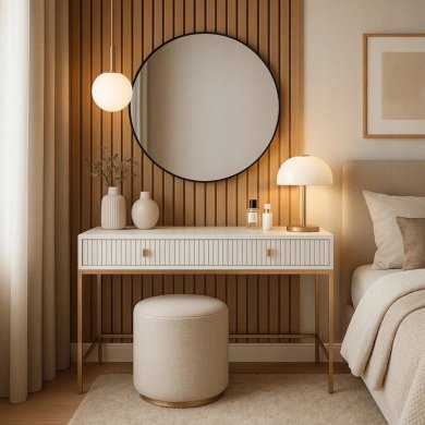 Туалетный стол Mebel Elit MARCOS Кашемир W.MAGGIORE/MA07/KASZ/N.ZL/U.ZL/B фото - 8