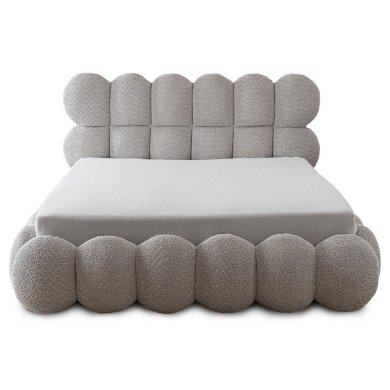 Кровать Mebel Elit ANKARA Boucle 160x200 см Серый ME.ANKARA/160/P/TB/LOZZPOJ фото - 7