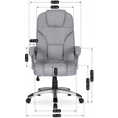 Офісне крісло Mebel Elit BARNI 2 Сірий - 9 Офісне крісло Mebel Elit BARNI 2 Сірий ME.BARNI2/P/T/FO фото - 9