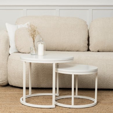 Комплект журнальних столів Mebel Elit JACK 2 шт Білий - 7 Комплект журнальних столів Mebel Elit JACK 2 шт Білий ME.JACK/B/B/L фото - 7