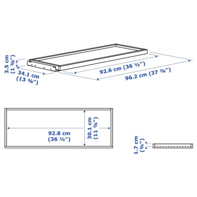 IKEA Выдвижная полка KOMPLEMENT (ИКЕА КОМПЛИМЕНТ) 20433984 фото - 2