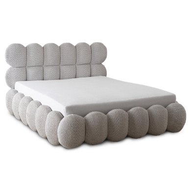 Кровать Mebel Elit ANKARA Boucle 160x200 см Серый ME.ANKARA/160/P/TB/LOZZPOJ фото - 4