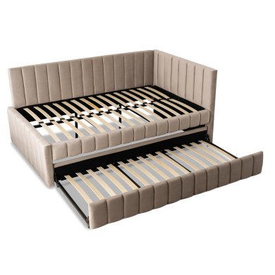 Раскладная кушетка Mebel Elit VILLEMO Welur 120x200 см Бежевый ME.VILLEMO/120/90/BZ/V/LOZWYS фото - 4