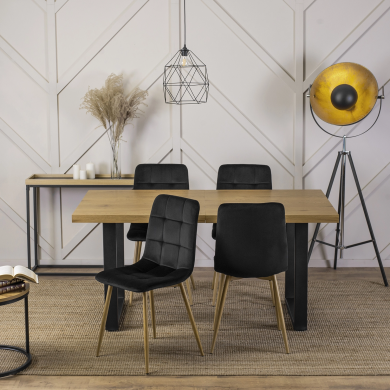 Розкладний обідній стіл Mebel Elit EDWIN Дуб золотий - 7 Розкладний обідній стіл Mebel Elit EDWIN Дуб золотий ME.EDWIN/DZ/S фото - 7