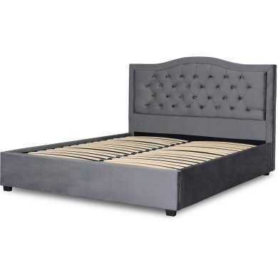 Ліжко Mebel Elit APOLLO Welur 160x200 см Сірий - 2 Ліжко Mebel Elit APOLLO Welur 160x200 см Сірий ME.APOLLO/160/CP/V/LOZ фото - 2