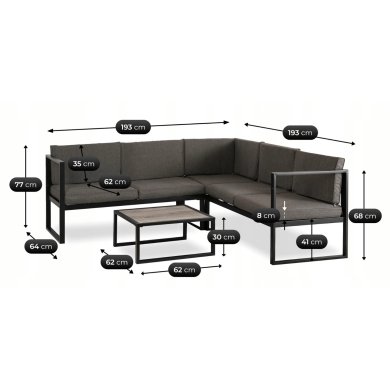 Комплект садовой мебели Mebel Elit VERMONT Серый ME.VERMONT/P/NAR/OGR/ZES фото - 11