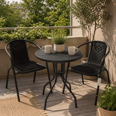 Комплект садовой мебели Favora BISTRO LORETTO Черный FL12035BL-1 фото - 15