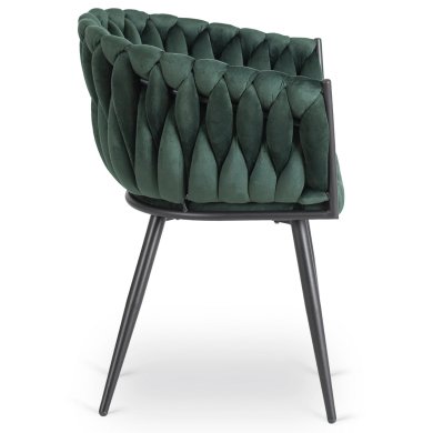 Обеденный стул Mebel Elit ELENA Welur Зеленый ME.ELENA/Z/V/K фото - 3