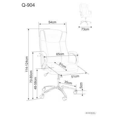 Офисное кресло Signal Q-904 Черный OBRQ904C фото - 3