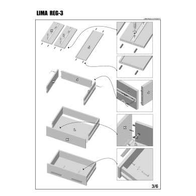 Стеллаж Halmar LIMA REG-3 Белый V-PL-LIMA-REG3-BIAŁY фото - 5