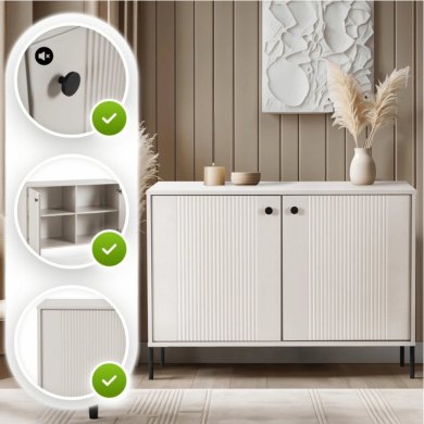 Комод Mebel Elit SOFT Кашемир W.ISEO/IS02/KASZ/N.CZ/U.CZ/KOM2D фото - 6