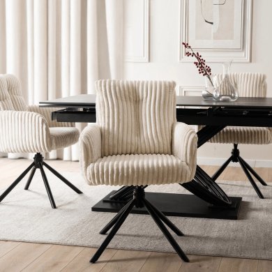 Обеденный стул поворотный Mebel Elit JUNE Velvet Кремовый ME.JUNE/KR/SZTR/K фото - 6