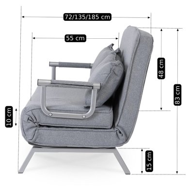 Розкладний диван Mebel Elit BART 2 Сірий ME.BART2/P/T/FW фото - 18