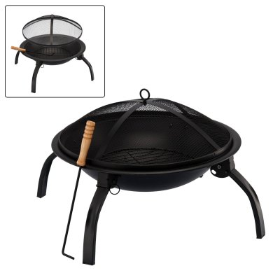 Угольный гриль-камин Garden Line 56 см Черный BBQ5344
