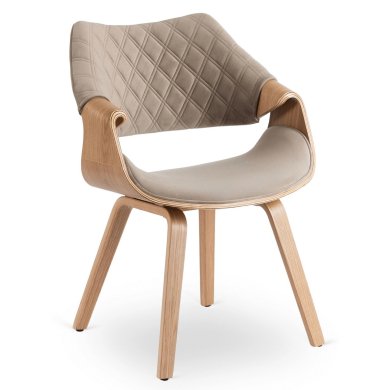 Обідній стілець Mebel Elit LUISE Welur Бежевий ME.LUISE/BZ/DZ/V/DG/K