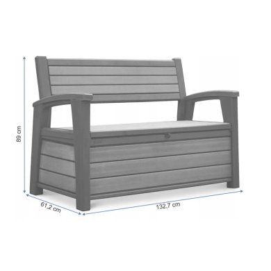 Садовая скамья с ящиком Keter HUDSON STORAGE Антрацит - 8 Садовая скамья с ящиком Keter HUDSON STORAGE Антрацит 235688-1 фото - 8